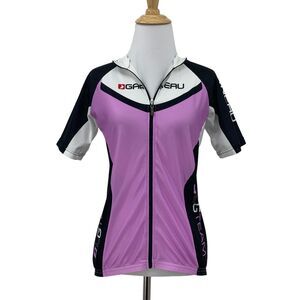 Louis Garneau Cycling Jersey Womens M Medium Colorblock Full Zip Short Sleeves